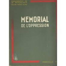MEMORIAL DE L'OPPRESSION  -  FASCICULE N°1